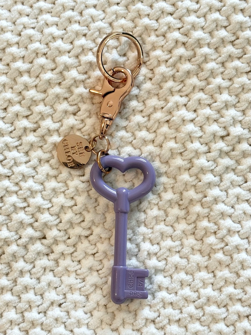 See by Chloe Decorative Key Keychain - Purple&Rose Gold